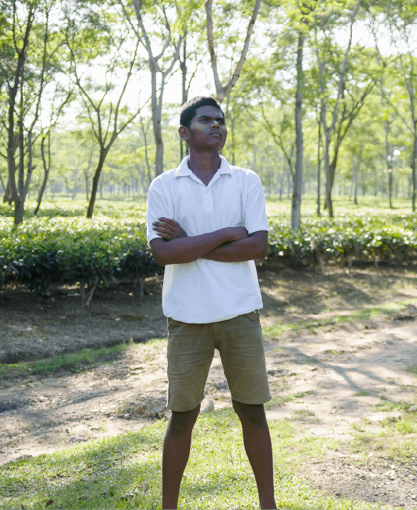Dipankar, a member of the youth group and Community Development Forum at Behora Tea Estate, Assam, India. Image: Copac Media/ETP