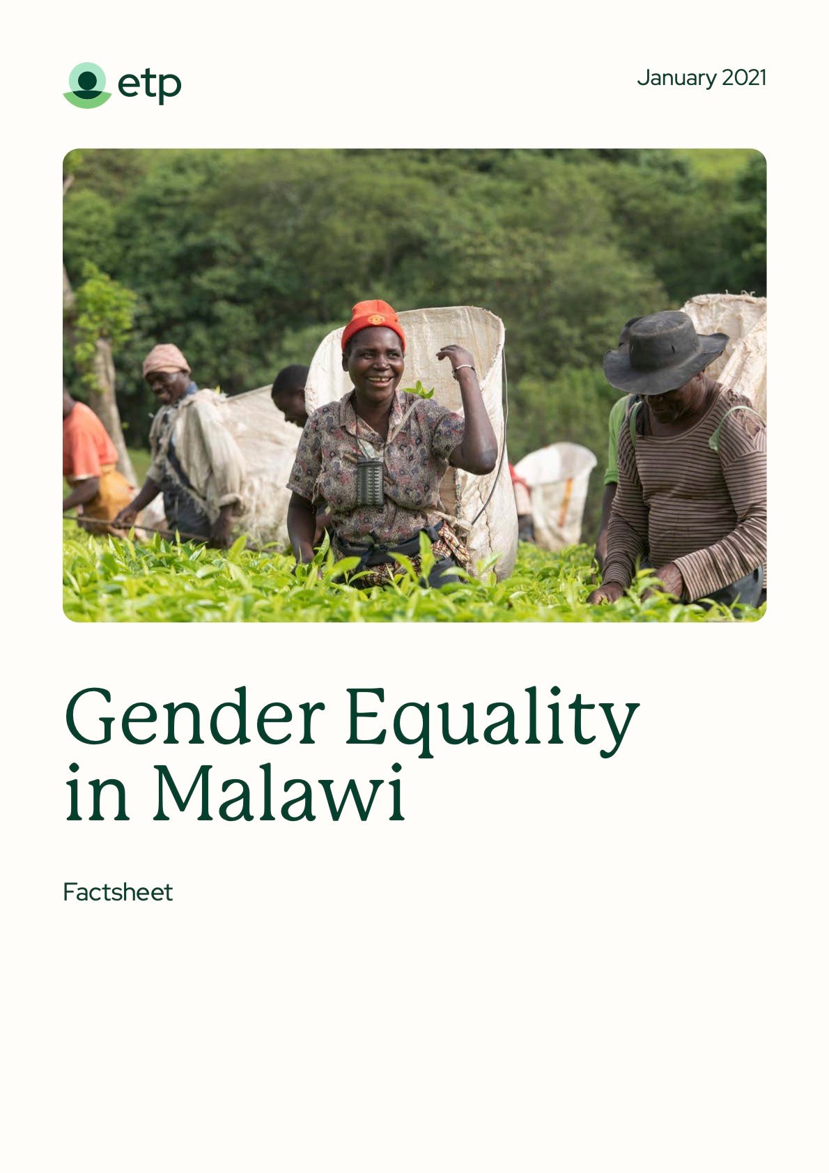 Gender Equality in Malawi Factsheet cover